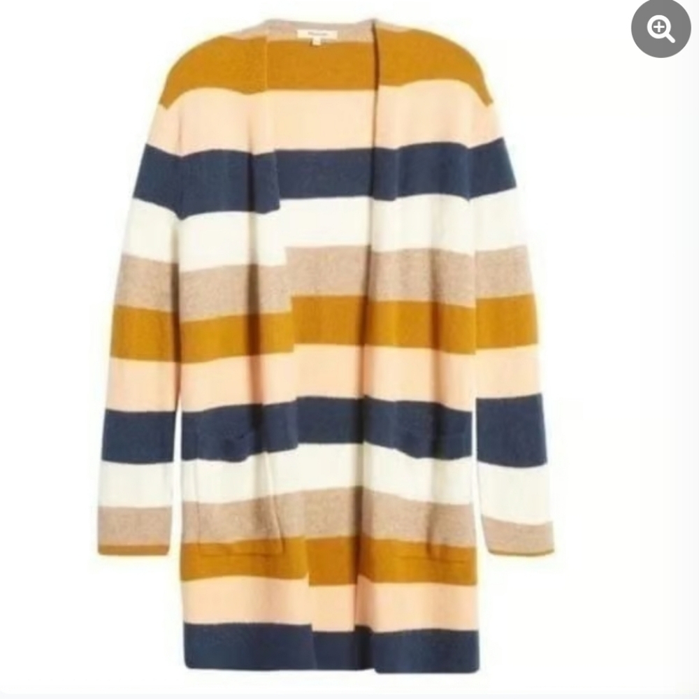 Madewell Kent Colorblock Wool Alpaca Cardigan